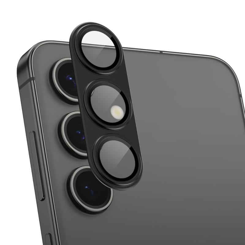 OVER's ガラスザムライ Galaxy S24 用 カメラフィルム メタル レンズフィルム 黒 SC-51E 用 SCG25 用 硬度10H 399-mc-bk