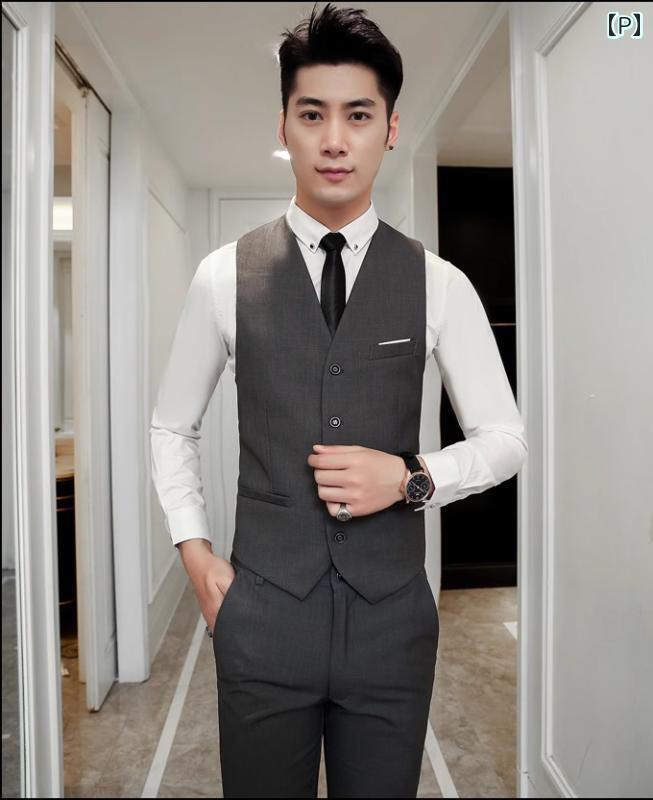 作業着 ウェイター スタッフ バー ビリヤード 場 足 つぼ マッサージ 店 レストラン KTV ウェイター 作業着 メンズ スリム スーツ ベスト ズボン