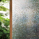 KTJ 窓用フィルム 目隠しシートガラスフィルム 断熱遮光 日差し・西日対策 ガラス破片飛散防 UVカット3D 窓飾りフィルム ガラス飛散防止用品