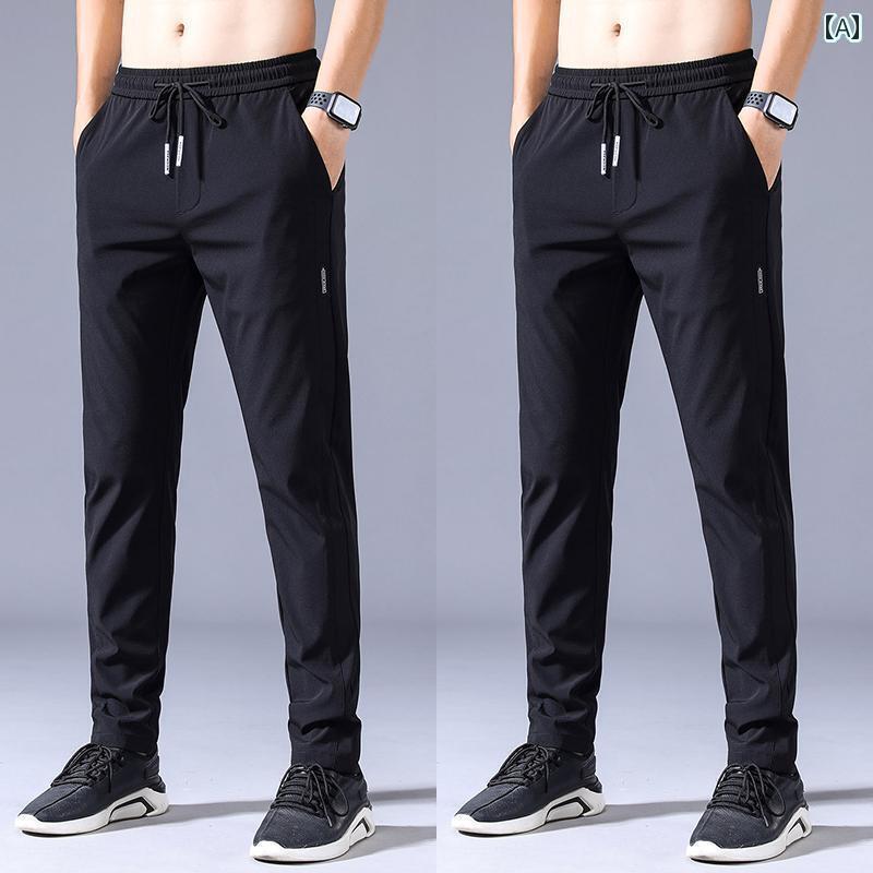 メンズ　ズボン　夏用 夏の 薄手 メンズカジュアル パンツ 非 磁性 鉄 金属 電子 工場 セキュリティゲ..