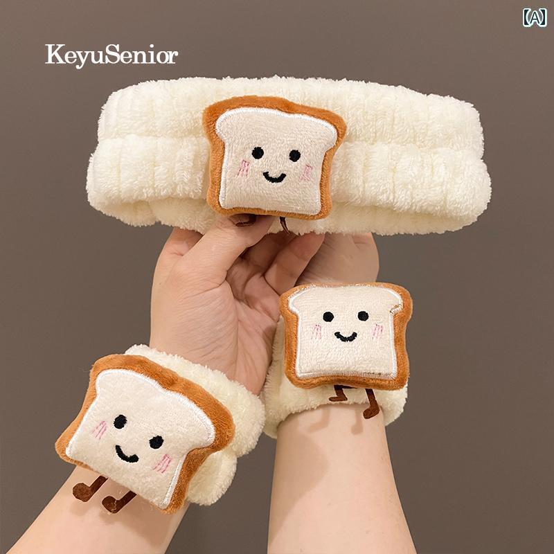 カチューシャ かわいい レディース 3 ピース 洗顔 ヘッド バンド 女性用 リスト かわいい 子供用 パン ..