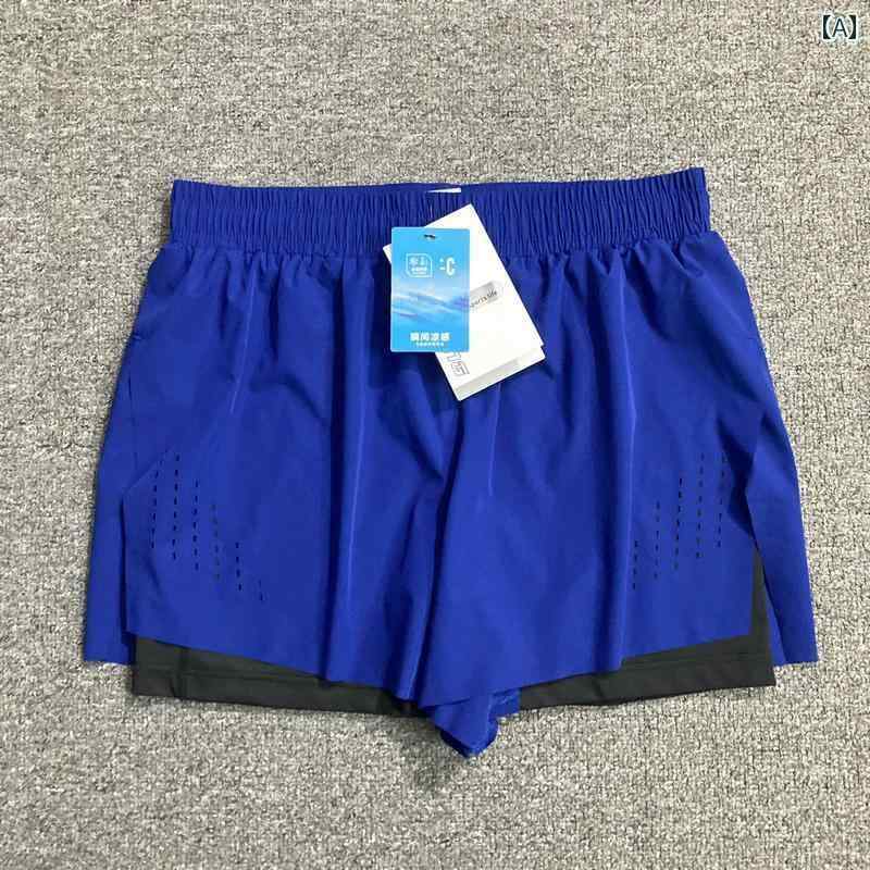 マラソン ウェア フィットネス マラソン レーシング ショーツ ランニング スリーポイント パンツ 裏地 ..