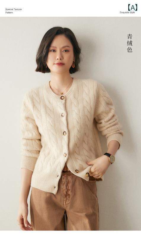 レディース ニット セーター 冬重厚な暖かさが特徴の肩掛けをすれば高級感溢れる厚地の総柄リブ編みセ..