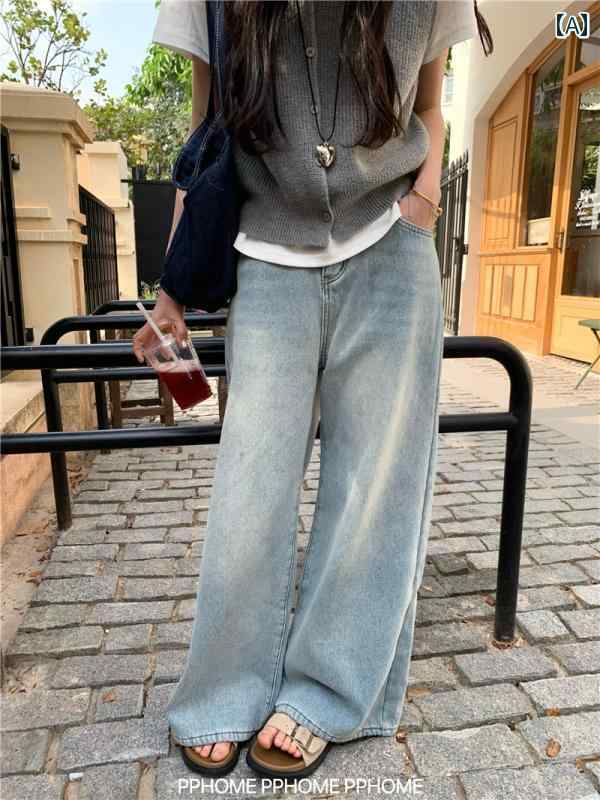 レディース ジーンズ おしゃれ PPHOMEの自作~海塩チーズを使用しリラックスした浅いブルーの春夏向けゆ..