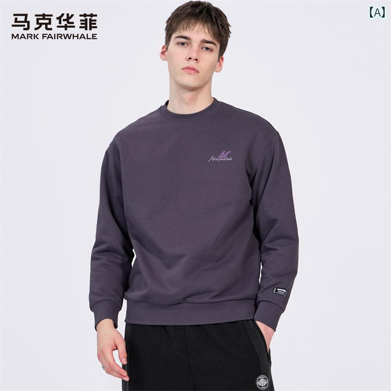 メンズ レディース 刺繍 【刺繍】マークハーフィー裏地付きスウェット男性用2025春高級カジュアル長袖パーカースウェット