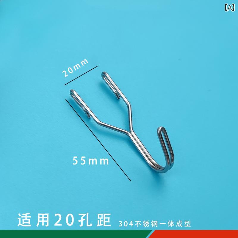 304ステンレススチールの穴のあるフックは長い穴のある鉄製のフックが付いた金属製の多孔板のウォール..