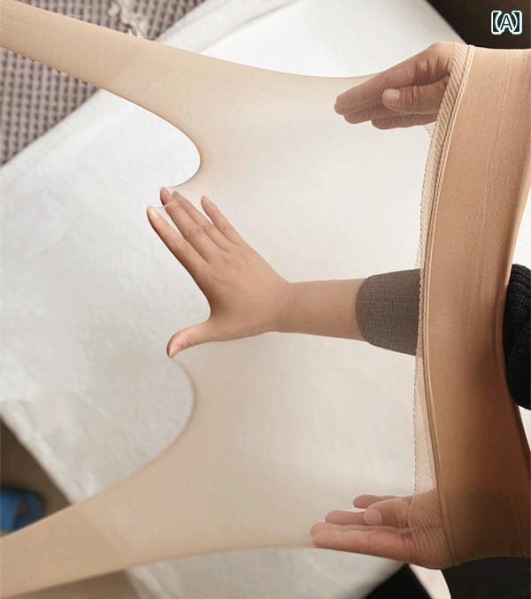 レディース ストッキング ハイウエスト シルキータッチ 1 D ベルベット シームレス ディープ クロッチ 完全 透明 薄型高 弾性 無地 目に 見えない マット パン スト