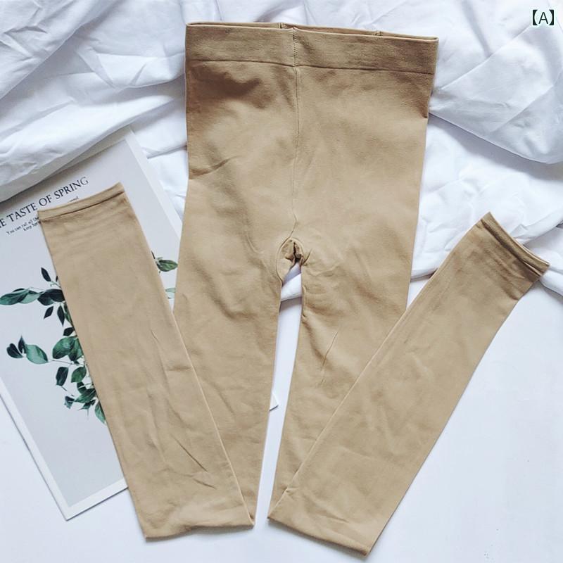 レディース ストッキング ソックス 九分丈 パン スト レディース 春夏 薄手 ベルベット 80 D 靴下なし 底 肌色 ストッキング 引っ掛かり 防止 痩 身