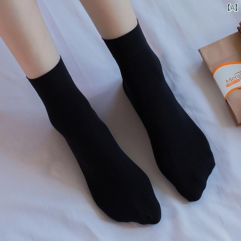 のドリームリズムワイドマウス秋冬用レディース靴下2060高さ弾力性のあるベロア素材で耐摩耗に優れ暖かい単色の短いソックス柔らかい。