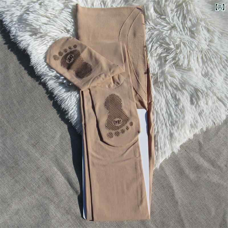 レディース ストッキング 118 160 斤 6010 大きめ サイズ 長さ 80 Dノー ドロップ クロッチ 春秋 やや 透明 肌触り ベルベット パン スト