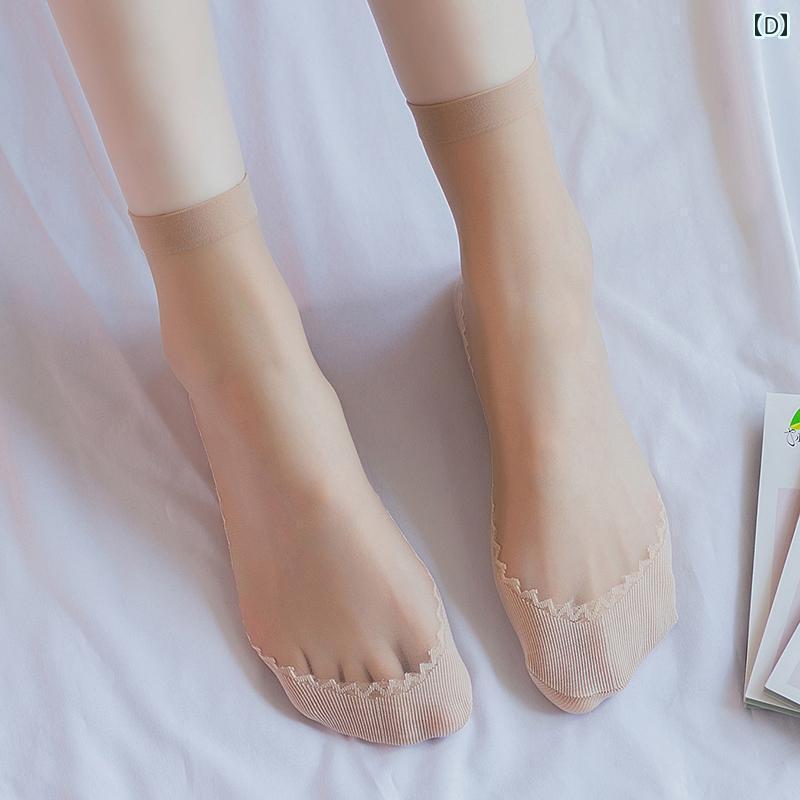 12足入りの長続きする夏用ショートソックス女性用ベロア素材で足裏に綿入り透けない単色吸湿性あり。