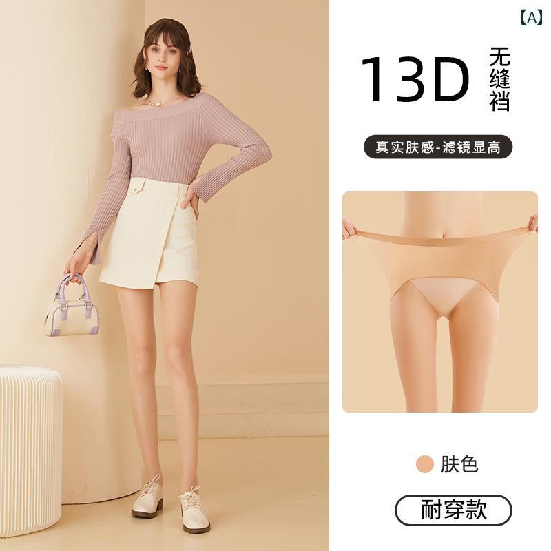 薄手の天鵝緞ストッキング引っかかり防止微透けブラック肌色春秋用リンゴヒップ女性用レギンス80D