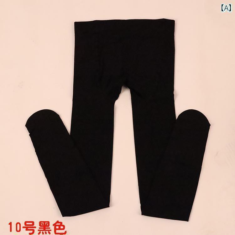 大きめ サイズ100kgまで対応する太めさん向け秋用タイツベロア素材のタイツ春秋用の中厚タイプ抵抗糸入..