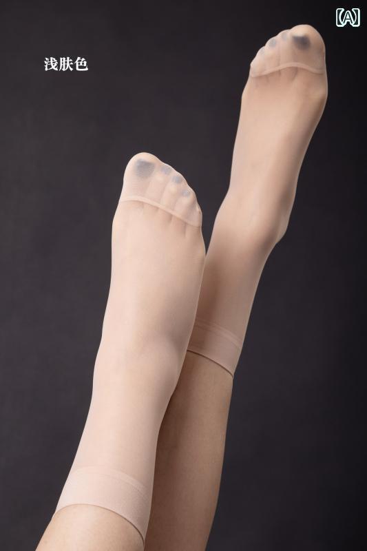 レディース ストッキング ソックス 5 組の 10 D高 弾性 ベルベット 二 重 補強 つま先 ショートストッキング 多 用途 通勤 フォーマル レディースソックスは オール シーズン 着用 可能