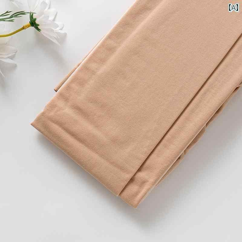 レディース ストッキング ソックス 春秋。360度の無痕かつシームレスな女性用肌色パンスト。光沢のある120デニールの天鵞絨風フェイスマスク付き。