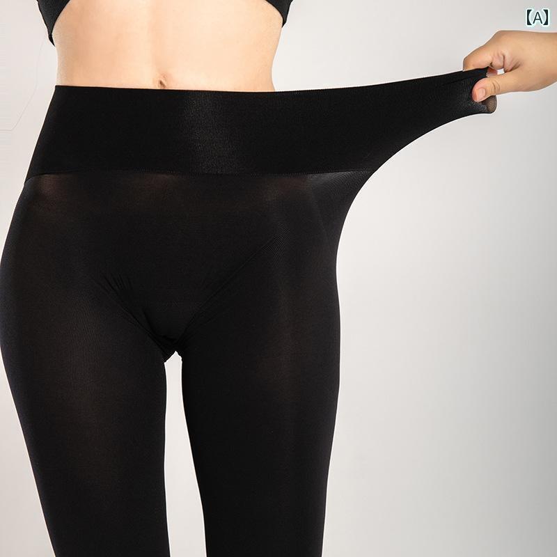 レディース ストッキング ソックス ハイウエストノンシームストッキング。薄手でバックレースアップなどを組み合わせた女性用魅惑的無痕シルクストッキング。