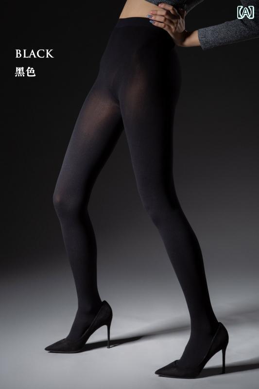 高弾性の光沢あるベロア素材で脱げにくく深いクロッチ縫い目のないタイト。保温性抜群で春秋に最適なノンシースルーの女性用レギンス。