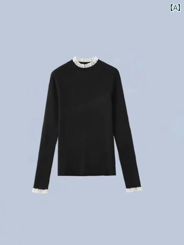 レディース ドレス おしゃれ 大 宏 旗 艦 店の 雰囲気が 漂う 木の 耳の 縁が 上品な ラウンドネックの..