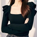 レディース ドレス おしゃれ 法式エレガントで美しい黒のスクエアネック長袖インナーシャツは秋にぴったりの高級で洗練雰囲気を醸し出します。Insに最適です。