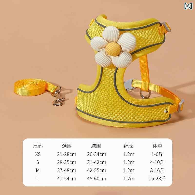 犬用リードベスト式リードテディベア小型犬用背中に着る外出用ペット用。(4)