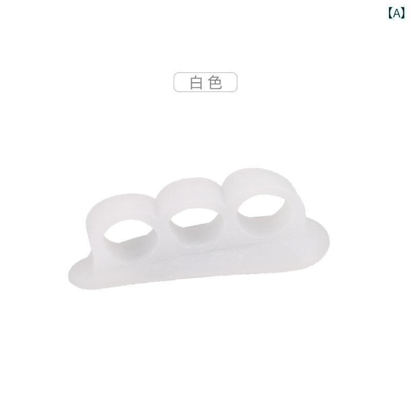 フット マッサージ マット シリコン 3 穴 ハンマー つま先 曲げ 矯正 つま先 セパレーター つま先 曲げ 矯正 ソフト 弾性 指 スリーブ