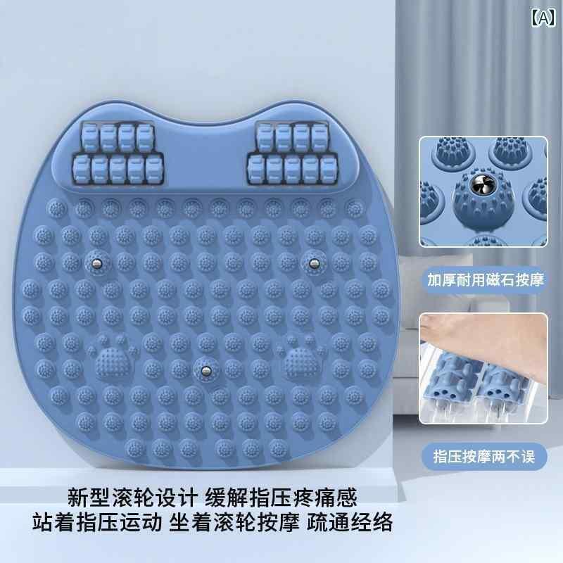 フット マッサージ マット 大人用の 丸型 指圧 パッド 経 絡を その場で 開く 低速 走行 ソフトシリコン フット パッド