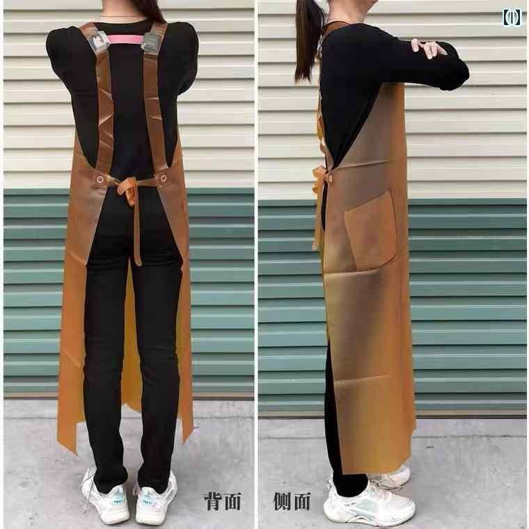 シーフードを売る防水エプロン。魚をさばくエプロンには鶏アヒル水産物を処理する加長背面ストラップと油汚れ防止ゴムエプロンが付いています。豚肉を処理するにも使用できます。