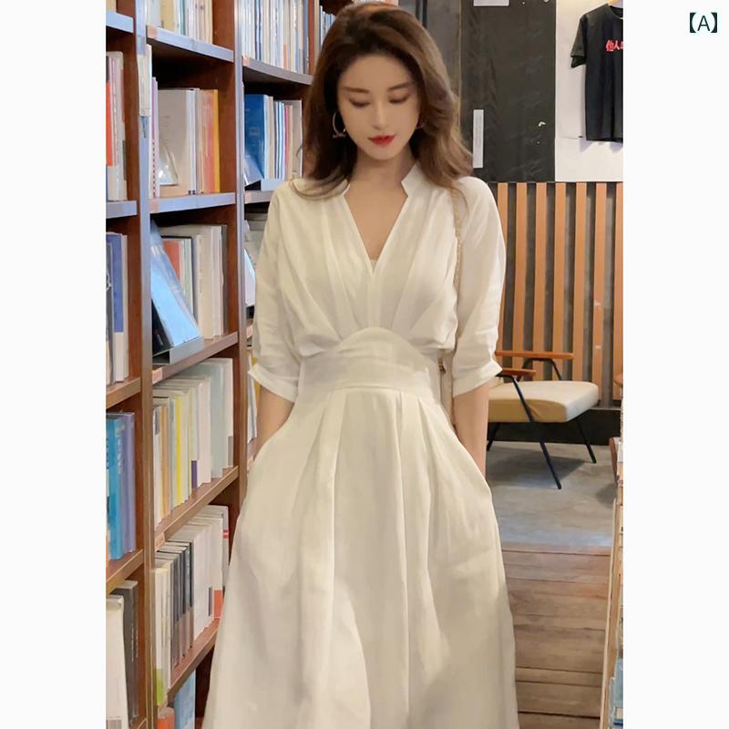 ワンピース ドレス レディース 仕様の夏のフランス風の優しさと知的な高級感がありつつも軽やかで上品..