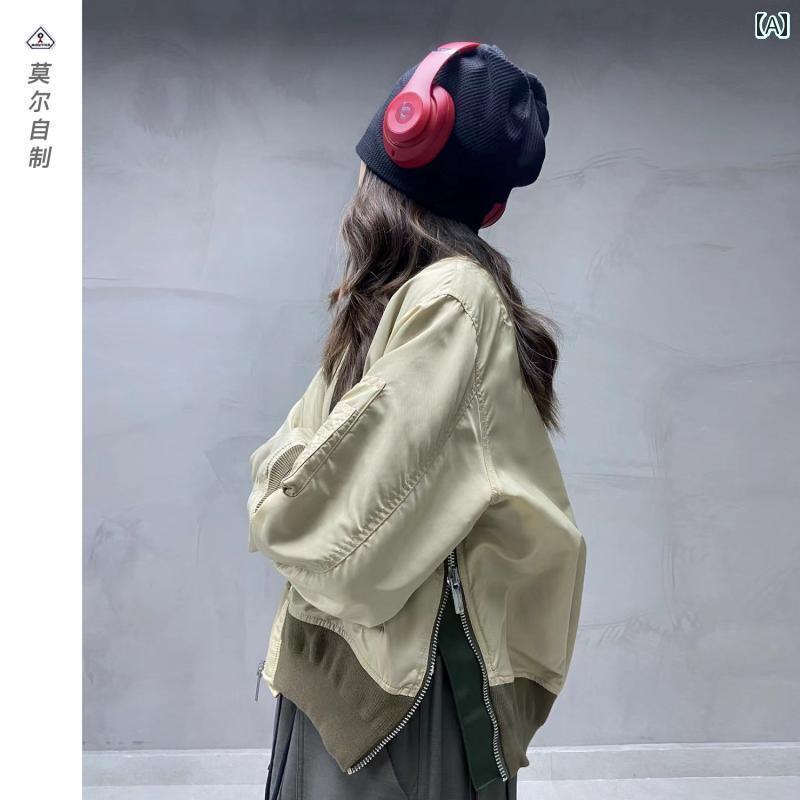 パーカー マウンテン アウトドア 2025春ののアメリカンレトロ飛行士ジャケット。レディース高級感溢れる春秋アウター。