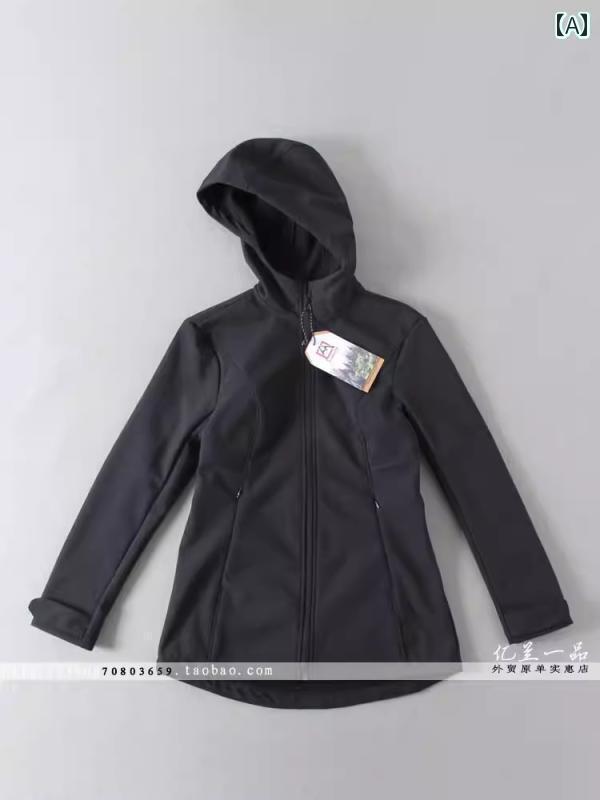 カナダの単身レディース秋冬に最適な万能性のあるフードつきソフトシェル防風中綿軽量防水アウトドアジャケット