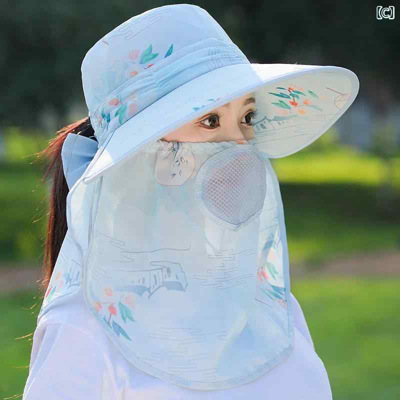 帽子 レディース サンハット 畑で 作業 する 日よけ 帽子 女性用 茶摘み 日焼け 止...