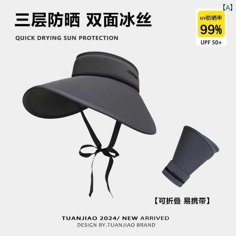 帽子 レディース サンハット 両面 冷感 トップ サンハット 女性用 2025年 夏用 サンハット大きい つば ..