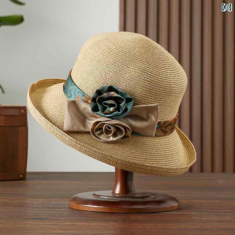 帽子 レディース サンハット PT1229は夏に最適な涼しいシルクハットで夏の外出時に紫外線から守ってく..