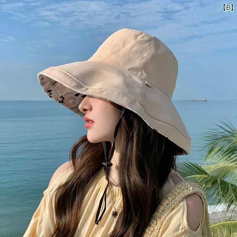 帽子 レディース サンハット 韓国夏用双面つば広帽子女性向けSNSで話題のアイテム...