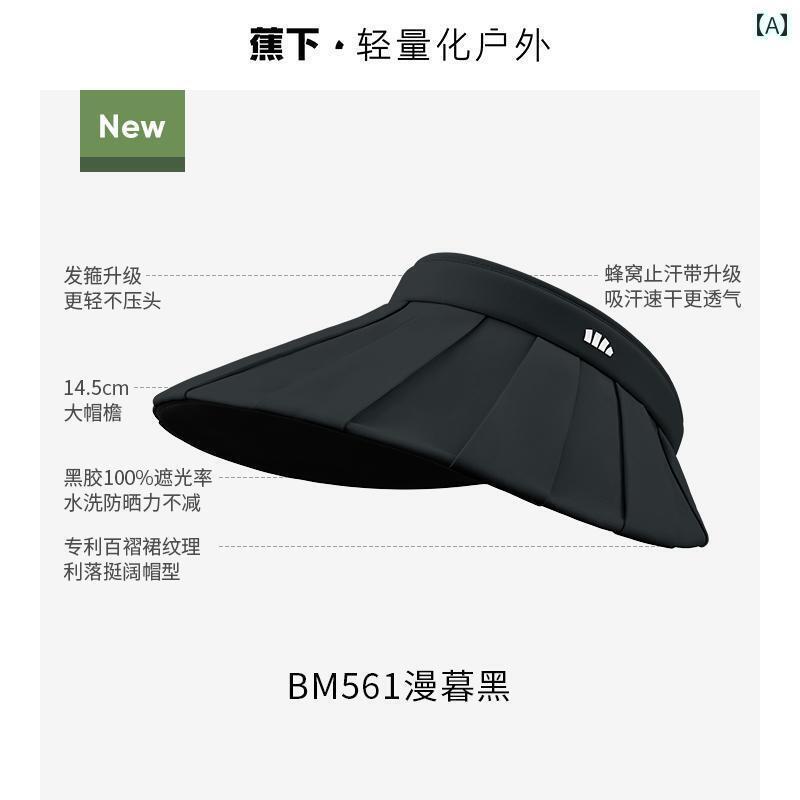 帽子 レディース サンハット Jiaoxia レディース プリーツ シェル ブラック プラスチック サンハット B..