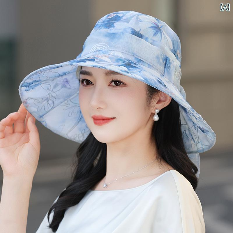 帽子 レディース サンハット サンハット レディース 日焼け 止め UV 旅行 レジャー 盆地 帽子 アウトド..