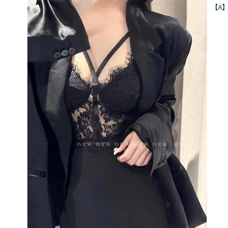 レディース トップス ホルターネック レディース トップス ホルターネック 女性用 ブラック レースキャ..