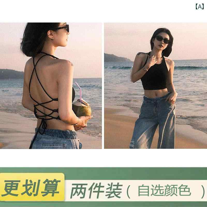 ホルターネック レディース トップス ホルターネック レディース トップス フレンチ 背中が 開いた小さ..