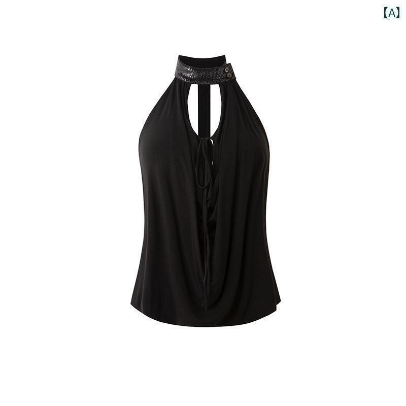 ホルターネック レディース トップス ホルターネック レディース トップス 4 muggle バック クロス ホルターネック スリムフィット トップ セクシー ホット ガール プリーツ ウェーブ フィッシュ テール スカート