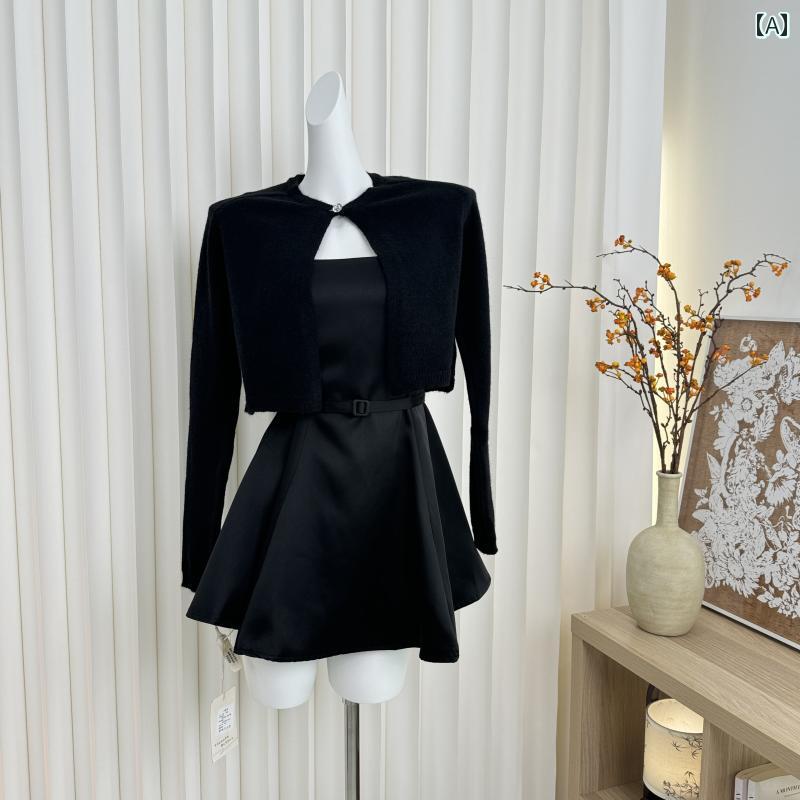 ニット レディース カーディガン ニット レディース カーディガン アベンヌ / ラインストーン ボタンカーディガン ウール 高級 100 %の スリム 万能な 長袖 アウター ショート トップス(4)