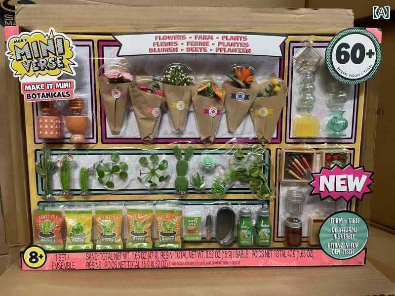 おもちゃ ホビー おもちゃ ホビー ミニ バース プラント ホーム セット 花 サボテン DIY シーン ドール..