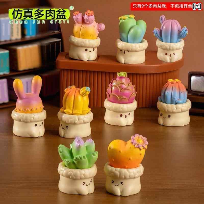おもちゃ ホビー おもちゃ ホビー マイクロ 風景 かわいい シミュレーション 多 肉 植物 サボテン 鉢植..