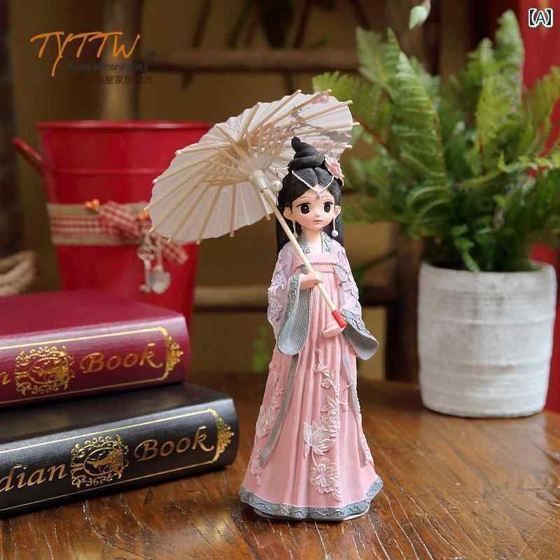 おもちゃ ホビー 宮殿 漢服 スタイル 樹脂 女の子 プリンセス ホームデコレーション 装飾品 人形 ガールフレンド ギフト レトロ 中国