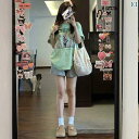 ショートパンツ ハーフパンツ スポーツ ショーツ レディース 夏 薄手 2025 ミドル 丈 パンツ カジュアル ゆったり ハイウエスト ストレート ワイド ...