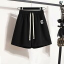 ショートパンツ ハーフパンツ 綿 カジュアル スポーツ ショーツ レディース 夏 2025 ゆったり 体型カバー ミドル 丈 パンツ ストレート ワイド レッ...