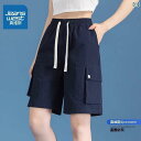 レディース ショート パンツ  Jeanswest ショーツ レディース 夏 薄手 冷感 パンツ 速乾 大きいサイズ カジュアル ハイウエスト ワークウェア ...