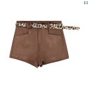 ショート ハーフ パンツ  カーキ色の ショート パンツ アメリカン ホット ガール 春の レディース ストレート カジュアル ヒップを 包み込む aラインの