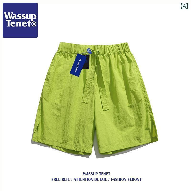 　ショート　ハーフ　パンツ　 wassup tenetな アメリカン ストリート 無地 カジュアルショーツ メンズ..