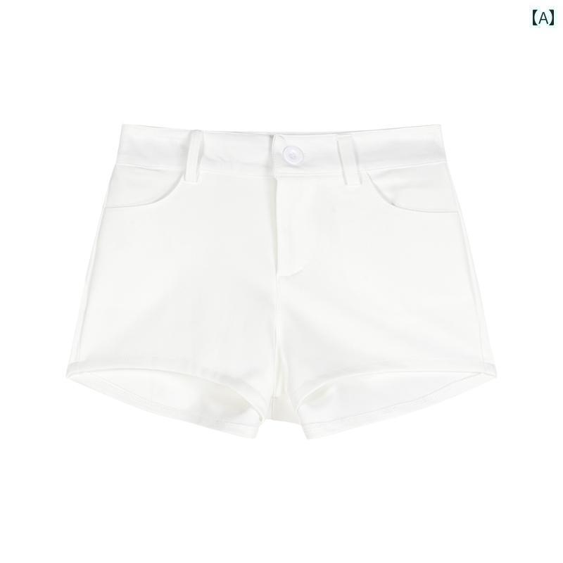 　ショート　ハーフ　パンツ　 女性用 ホワイト タイト カジュアルショーツ 夏用 ホット ガールズ ふっ..