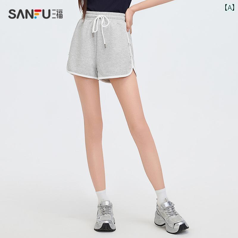 　ショート　ハーフ　パンツ　 Sanfu ショート パンツ 2025 夏 女の子 リボン 飾り スポーツ スタイル ..